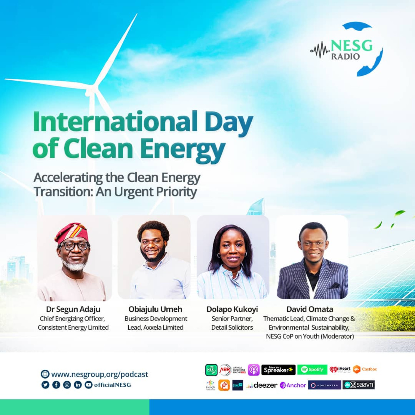 International Day of Clean Energy: Accelerating the Clean Energy Transition: An Urgent Priority