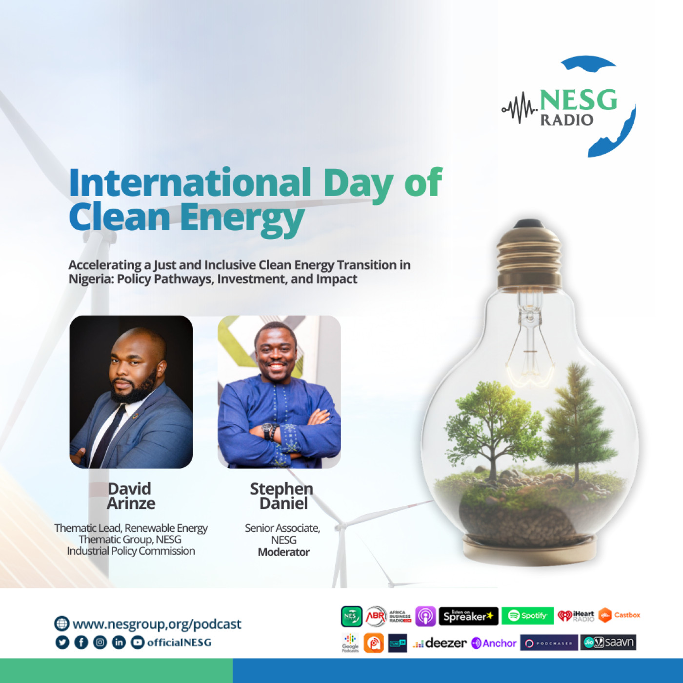 International Day of Clean Energy : Accelerating a Just and Inclusive Clean Energy